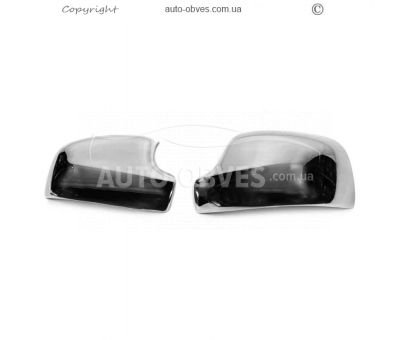 Covers for mirrors Renault Logan 2013-2020 - type: stainless steel v3 photo 0