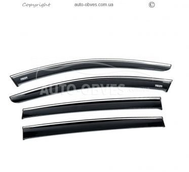 Dacia Sandero 2020-... window deflectors - type: with chrome 4 pcs photo 1