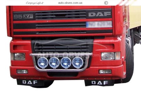 Holder for headlights in the grille DAF XF euro 3 service: installation of diodes фото 0