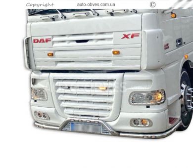 Защита переднего бампера DAF XF euro 5 - доп услуга: установка диодов - тип: v2 фото 9