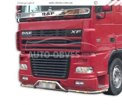 Защита переднего бампера DAF XF euro 5 - доп услуга: установка диодов - тип: v2 фото 4