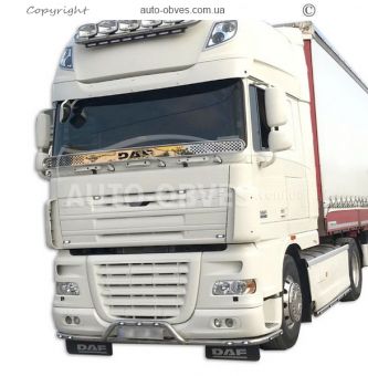 Защита переднего бампера DAF XF euro 3 - доп услуга: установка диодов - тип: v2 фото 5