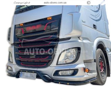 Front bumper protection for DAF XF euro 6 - color: black фото 1