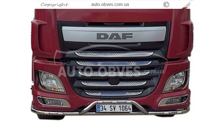 Защита переднего бампера DAF XF euro 6 - доп услуга: установка диодов - тип: v2 фото 17
