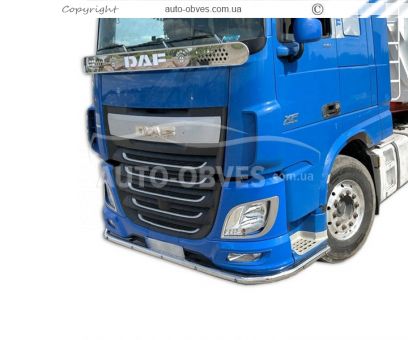 Front bumper protection straight pipe DAF XF euro 6 - additional service: installation of diodes фото 4