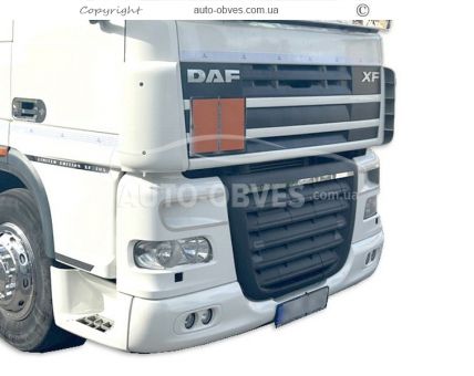 Хром накладка на радиаторную решетку на верх DAF XF euro 5 фото 1