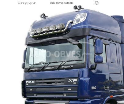 Roof headlight holder DAF XF service: installation of diodes фото 7