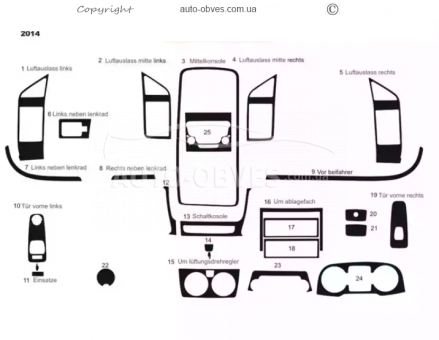Dashboard decor Citroen Jumper 2015-... - type: stickers фото 0