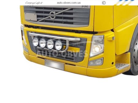 Holder for headlights in the radiator grill for Volvo FH euro 5, service: installation of diodes фото 1