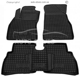 Floor mats Fiat Doblo Cargo 2015-... - type: polyurethane фото 0