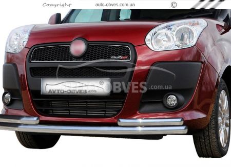 Front arch Fiat Doblo 2010-2015 - type: with additional pipes фото 0