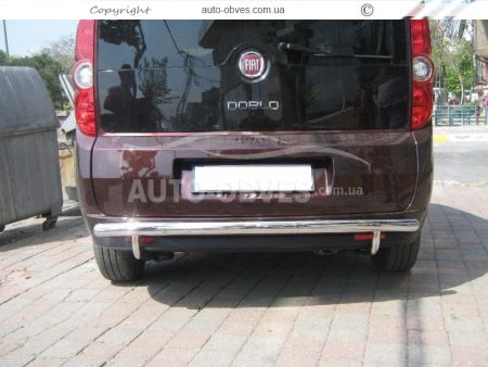 Fiat Doblo rear bumper protection - type: single pipe фото 1