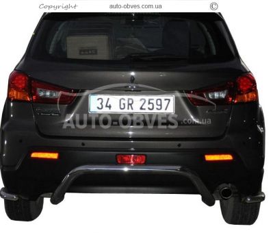 Защита заднего бампера Mitsubishi ASX - тип: П-образная фото 0