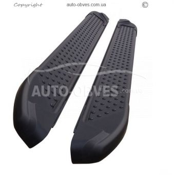 Side steps Mitsubishi Outlander 2013-2015 - style: BMW, color: black фото 0