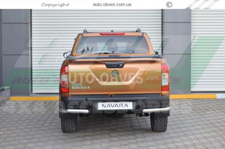 Rear bumper protection Nissan Navara 2016-... - type: single corners фото 3