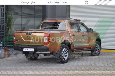 Rear bumper protection Nissan Navara 2016-... - type: single corners фото 2