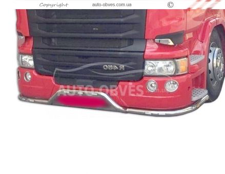 Защита переднего бампера Scania - доп услуга: установка диодов - тип: v2 фото 2