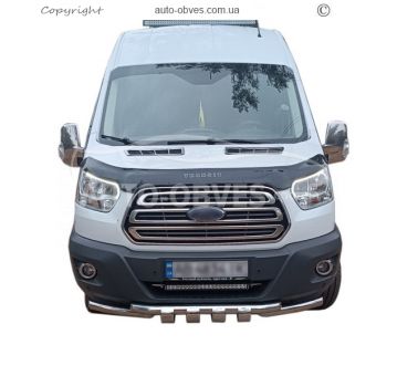 Защита бампера Ford Transit 2014-... - тип: модельная, с пластинами фото 2