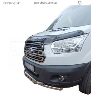 Защита бампера Ford Transit 2014-... - тип: модельная, с пластинами фото 1