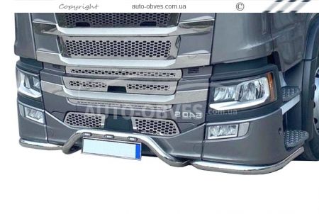 Защита переднего бампера для Scania S - доп услуга: установка диодов - тип: v3 фото 0
