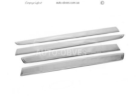 Pads for door moldings Citroen Berlingo 4 pcs stainless steel фото 1