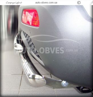 Rear bumper protection Kia Sorento 2010-2012 - type: double фото 4