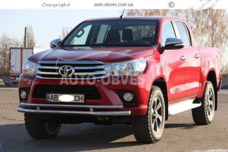 Захист переднього бампера Toyota Hilux 2015-2020 - тип: подвійна труба фото 3