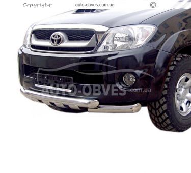 Захист бампера Toyota Hilux 2006-2012 - тип: модельний, з пластинами фото 0