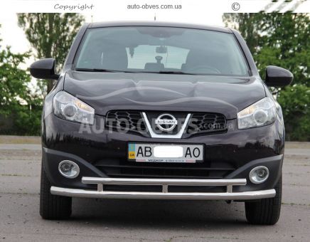 Double arc Nissan Qashqai 2007-2014 - type: on tubes фото 2