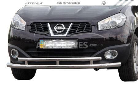 Double arc Nissan Qashqai 2007-2014 - type: on tubes фото 0