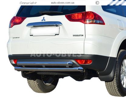 Захист заднього бампера Mitsubishi Pajero Sport - тип: подвійний фото 0