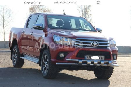 Защита бампера Toyota Hilux 2015-2020 - тип: модельная с пластинами фото 3