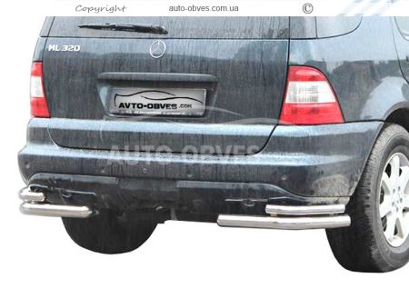 Rear bumper protection Mercedes ML 163 - type: double corners фото 0