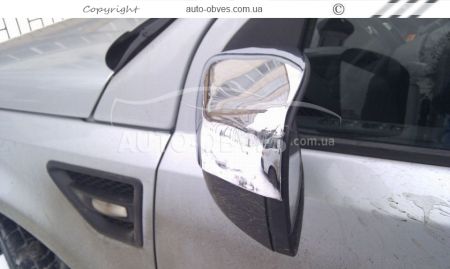 Накладки на зеркала Land Rover Freelander нержавейка фото 2