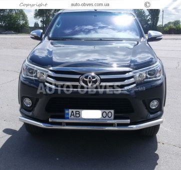 Защита переднего бампера Toyota Hilux 2015-2020 - тип:двойная труба фото 5