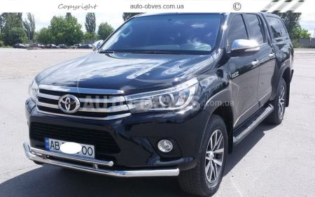 Захист переднього бампера Toyota Hilux 2015-2020 - тип: подвійна труба фото 4