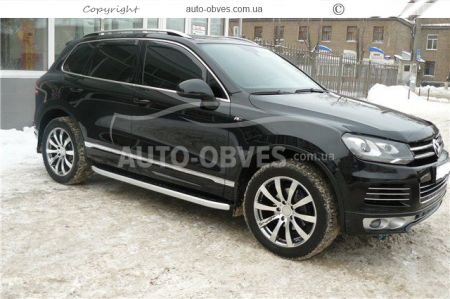 Профильные подножки Volkswagen Touareg 2010-2017 - style: Range Rover фото 1