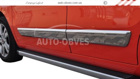 Linings for door moldings Citroen Nemo, Peugeot Bipper stainless steel фото 2