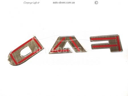 Накладки на літери DAF XF euro 6 - тип: штамповка 3D фото 4