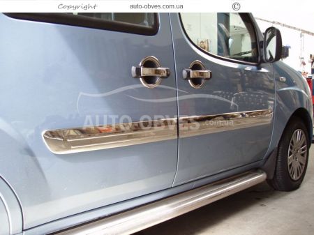 Накладки на дверні ручки Fiat Doblo - тип: 4 дверний фото 5
