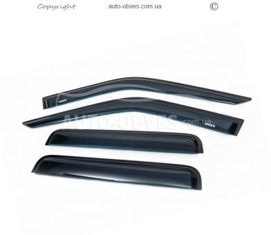 Window deflectors Fiat Doblo 2015-2022 - type: 4 pcs фото 0