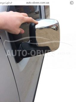 Covers for mirrors Citroen Nemo, Peugeot Bipper stainless steel фото 3
