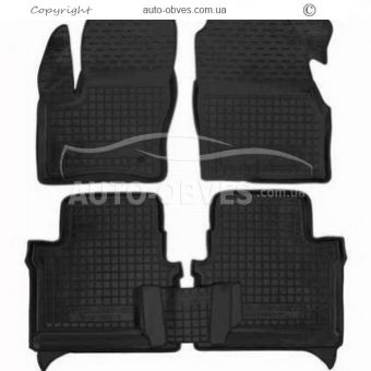 Floor mats Ford Connect 2014-2021 box base, kt - 4pcs - type: polyurethane фото 0