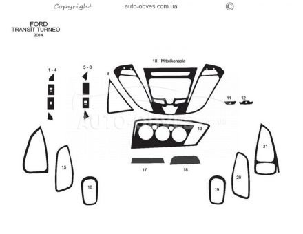 Ford Custom Dashboard Decor - Type: Stickers фото 5