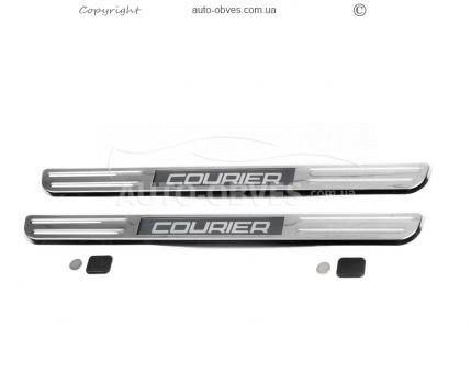 Накладки на дверні пороги Ford Courier 2014-2023 фото 0