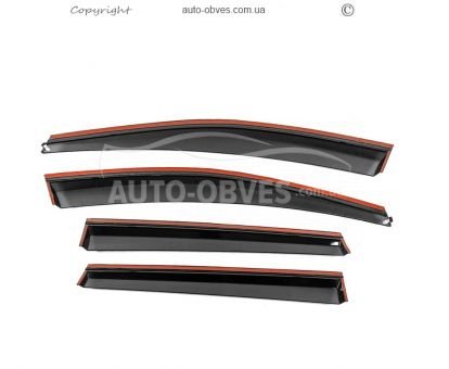 Дефлекторы окон Ford Kuga, Escape 2013-2020 - тип: з хромом 4 шт фото 2