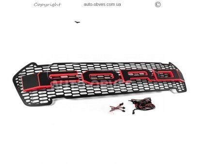 Front grille Ford Ranger - 2015-2022 red led фото 2