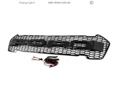 Передня решітка Ford Ranger - 2015-2022 чорний led фото 0