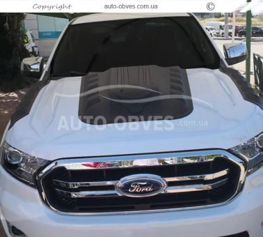Hood cover Ford Ranger 2012-2016 - type: ABS plastic фото 3