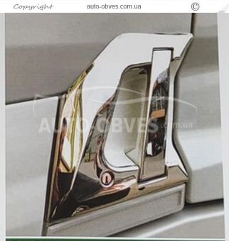 Chrome handle covers for Renault C-Truck - type: 3D stamping фото 6